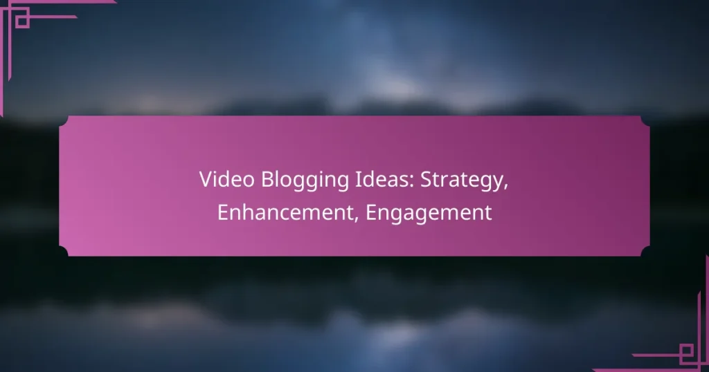 Video Blogging Ideas: Strategy, Enhancement, Engagement
